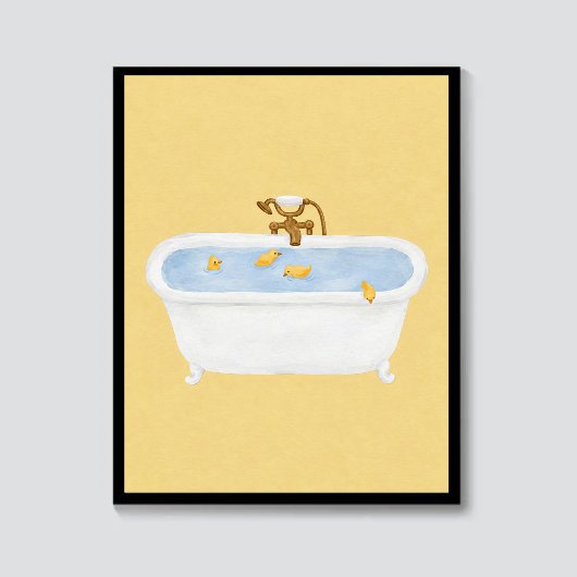 Eendje in badkuip poster