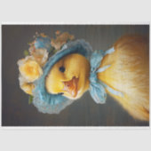  eendje in Bloemen Bonnet Decoupage Tissuepapier (Voorkant)