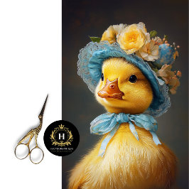  eendje in Bloemen Bonnet Decoupage Tissuepapier