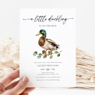 Eendje Komt Achter De Eend Baby Shower Kaart