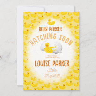 Eendje komt binnenkort uit het ei Baby Shower Uitn Kaart