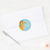 eendje met liefde en gunst ronde sticker (Envelop)