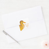 eendje met liefde en gunst vierkante sticker (Envelop)