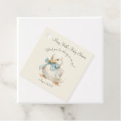 Eendje met lint Baby shower Bedankjes Labels (In situ)