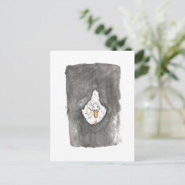 eendje op de weg briefkaart