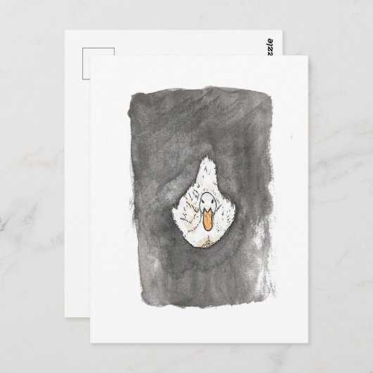 eendje op de weg briefkaart (Voorkant / Achterkant)