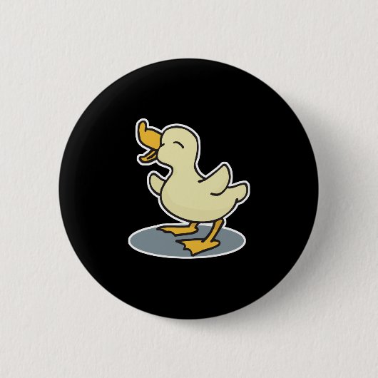 eendje ronde button 5,7 cm (Voorkant)