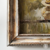 eendje schilderij Rustieke Country Duck Pond Poster