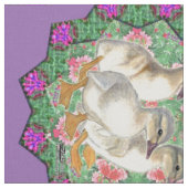 Eendjes en Bloemen Stof (Close Up)