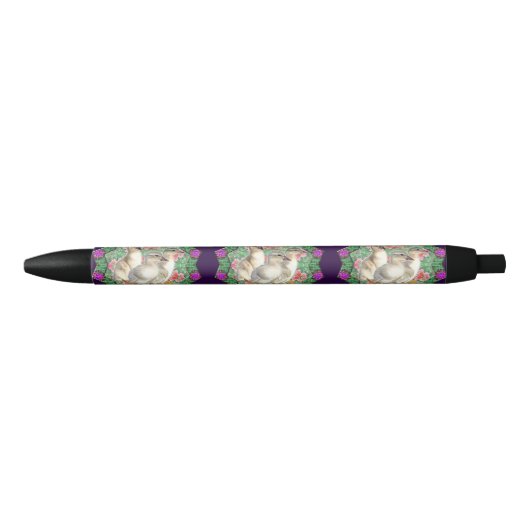 Eendjes en Bloemen Zwarte Inkt Pen (Voorkant)