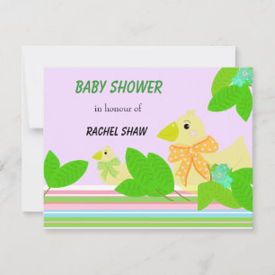 Eendjes en Groenery Baby Shower Kaart
