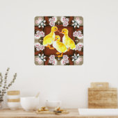 Eendjes en Rozen Poster (Keuken)