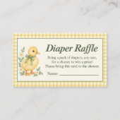 Eendjes Gele Gingham Luier Raffle Kaart (Voorkant)