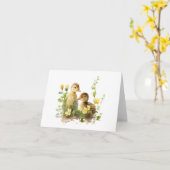 Eendjes met Gele Bloemen BLANK Kaart (Gele Bloem)
