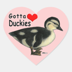 Eendjes Mogen Er Zijn Hart Sticker
