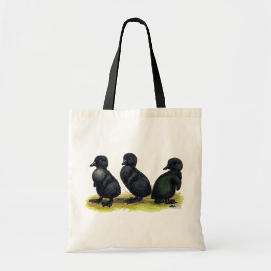 Eendjes Zwarte Cayuga Tote Bag (Voorkant)