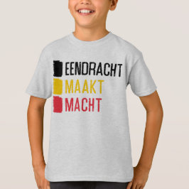 Eendracht Maakt Macht Belgisch Motto T-shirt, Belg T-shirt