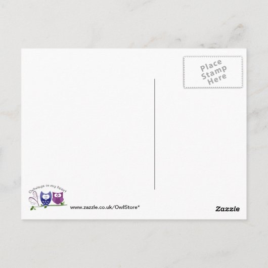 Eendrongen in mijn hart, schattige Owl Gifts Briefkaart (Achterkant)