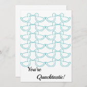 Eendthema 'Je bent Quacktastisch' bedankkaart (Voorkant / Achterkant)