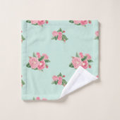 Eenduiblauwe flora bad handdoek (Wasdoekje)