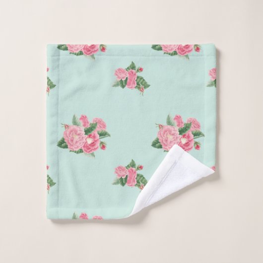 Eenduiblauwe flora bad handdoek (Wasdoekje)