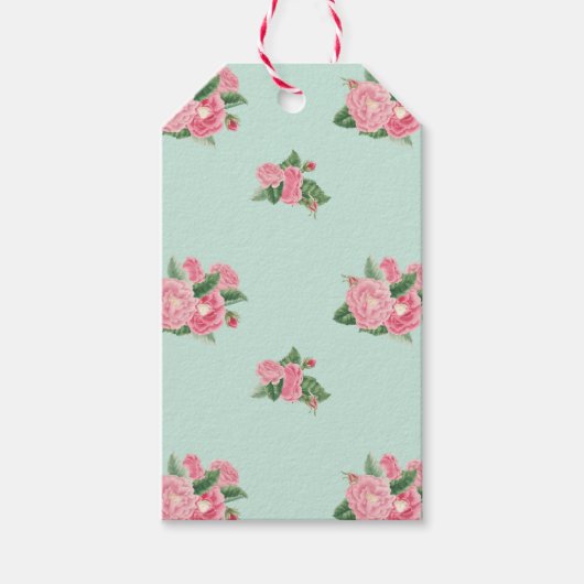 Eenduiblauwe flora cadeaulabel (Voorkant)