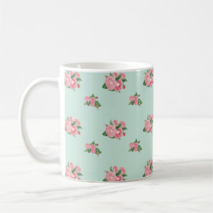 Eenduiblauwe flora koffiemok