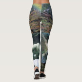 eenduid witte lange leggings dieren in het wild (Achterkant)