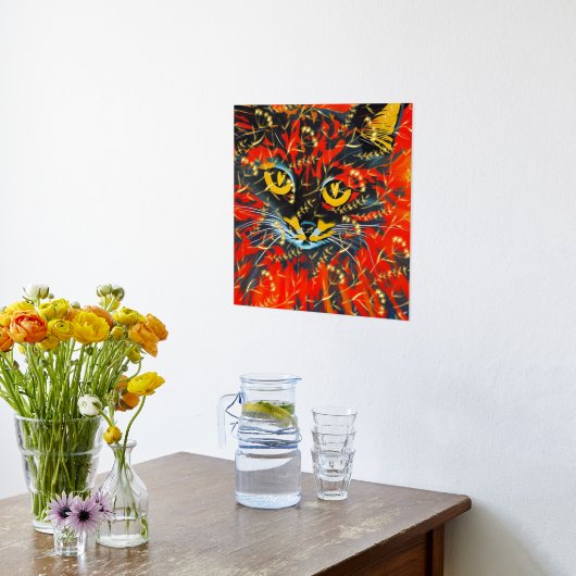 Eenduidig Abstract kat schilderen van echte goudfo Folie Afdrukken (Laag (Keuken))