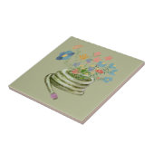 Eenduidig afbeelding voor tuinbouw Dusty green Flo Tegeltje (Zijkant)