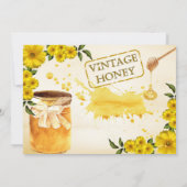 Eenduidig Baby shower van honinggele vlinder en bi Kaart (Achterkant)