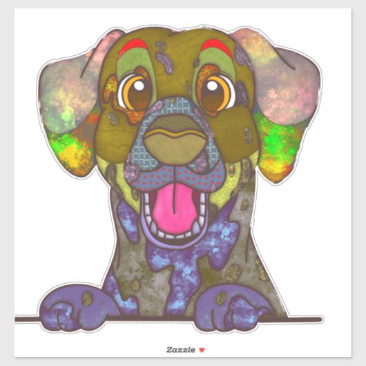 Eenduidig Dalmatiaans lelijk gezicht Sticker (Vel)