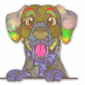 Eenduidig Dalmatiaans lelijk gezicht Sticker (Voorkant)