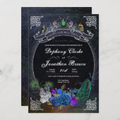 Eenduidig donkerbruin Steampunk Peculiar Collage Kaart (Voorkant / Achterkant)