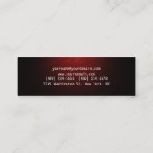 Eenduidig donkerrood vlak schoon mini visitekaartje (Achterkant)