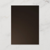 Eenduidig eenvoudig monogram sepia visitekaartje (Achterkant)