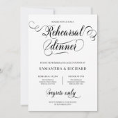 Eenduidig elegant kalligrafiescript repetitief din kaart (Voorkant)