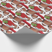 Eenduidig Football Kerstmis | DIY-naam Cadeaupapier (Hoek)