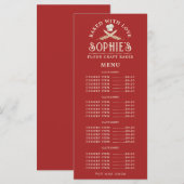 Eenduidig gebak van de Logo bakkerij Chef Red Menu (Voorkant / Achterkant)