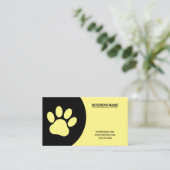 Eenduidig gele en zwarte eenpootse hond visitekaartje (Staand voorkant)