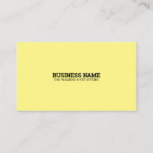 Eenduidig gele en zwarte eenpootse hond visitekaartje (Achterkant)