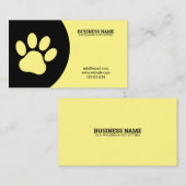 Eenduidig gele en zwarte eenpootse hond visitekaartje (Voorkant / Achterkant)
