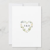 Eenduidig goudmonogram bruin bloemen kaart (Achterkant)