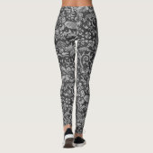 Eenduidig grijs bos Fox Rabbit Owl Fantasy Leggings (Achterkant)