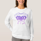 Eenduidig handgeschreven Nerdy Dog Women's Flowy S T-shirt (Voorkant)