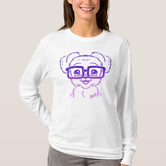 Eenduidig handgeschreven Nerdy Dog Women's Flowy S T-shirt (Voorkant)