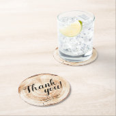 Eenduidig homohuwelijk bedankt ronde kartonnen onderzetter (Insitu)
