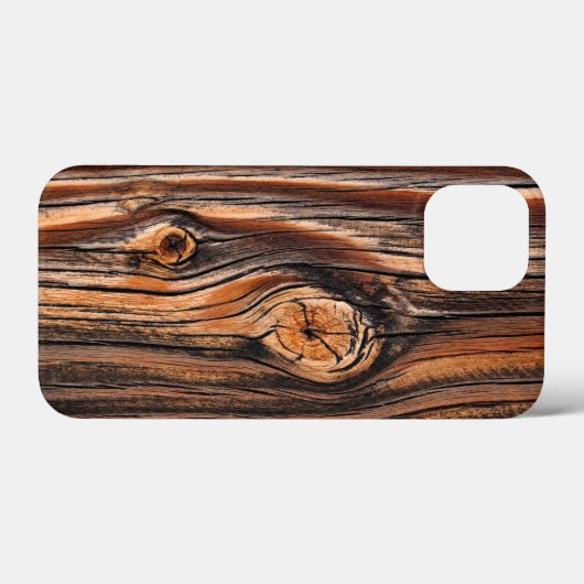 Eenduidig houtextuur Case-Mate iPhone case (Achterkant (horizontaal))