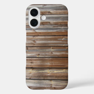 Eenduidig houtextuur iPhone 16 hoesje