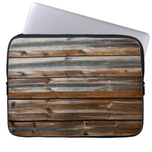Eenduidig houtextuur laptop sleeve